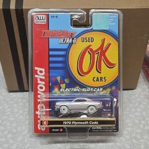 aw auto world 1970 Plymouth Cuda Thunderjet Ultra-G Slot Car iwheels